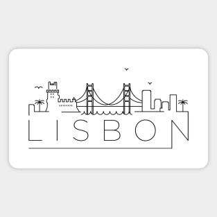 Lisbon Minimal Skyline Magnet